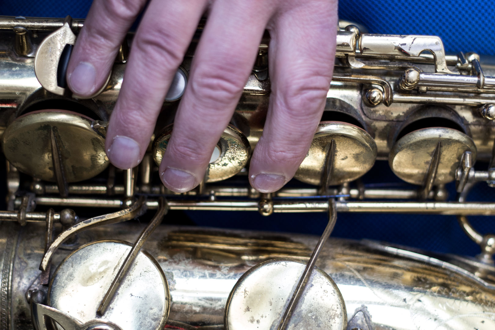 Saxophon in der Nahaufnahme